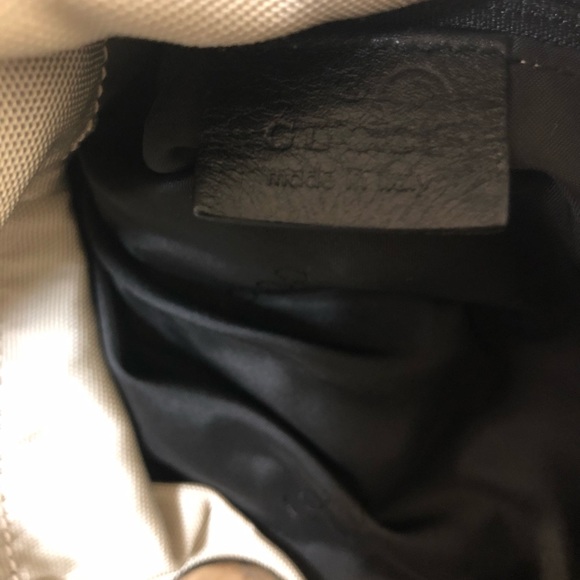 - Authentic Gucci Backpack canvas nylon leather beige and black - Picture 11 of 16